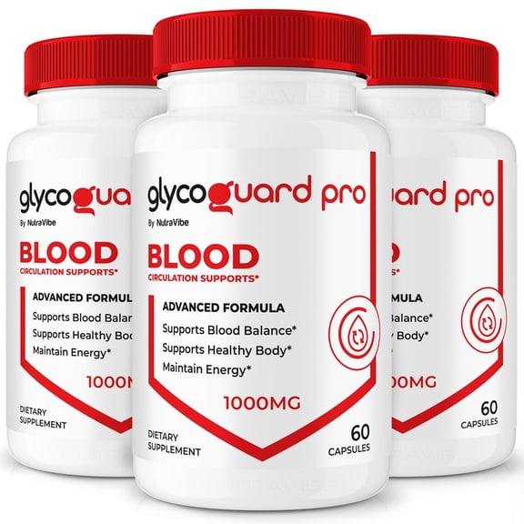 (3 Pack) Glycoguard Pro Capsules - Official Glycoguard Pills to Maintain Overall Health, All Natural Blood Formula For Healthy and Stable Levels, Glyco Guard Pro Review (180 Capsules)