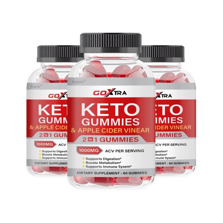 (3 Pack) GoXtra Keto Gummies - Go Xtra Keto Apple Cider Vinegar Gummies