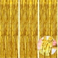thumbnail image 1 of 3 Pack Gold Backdrop Birthday Decorations Foil Curtain Backdrop Gold Streamers Dance Party Decorations Photo Booth Props for Bachelorette Decorations Christmas Halloween New Years Eve Party Supplies, 1 of 7