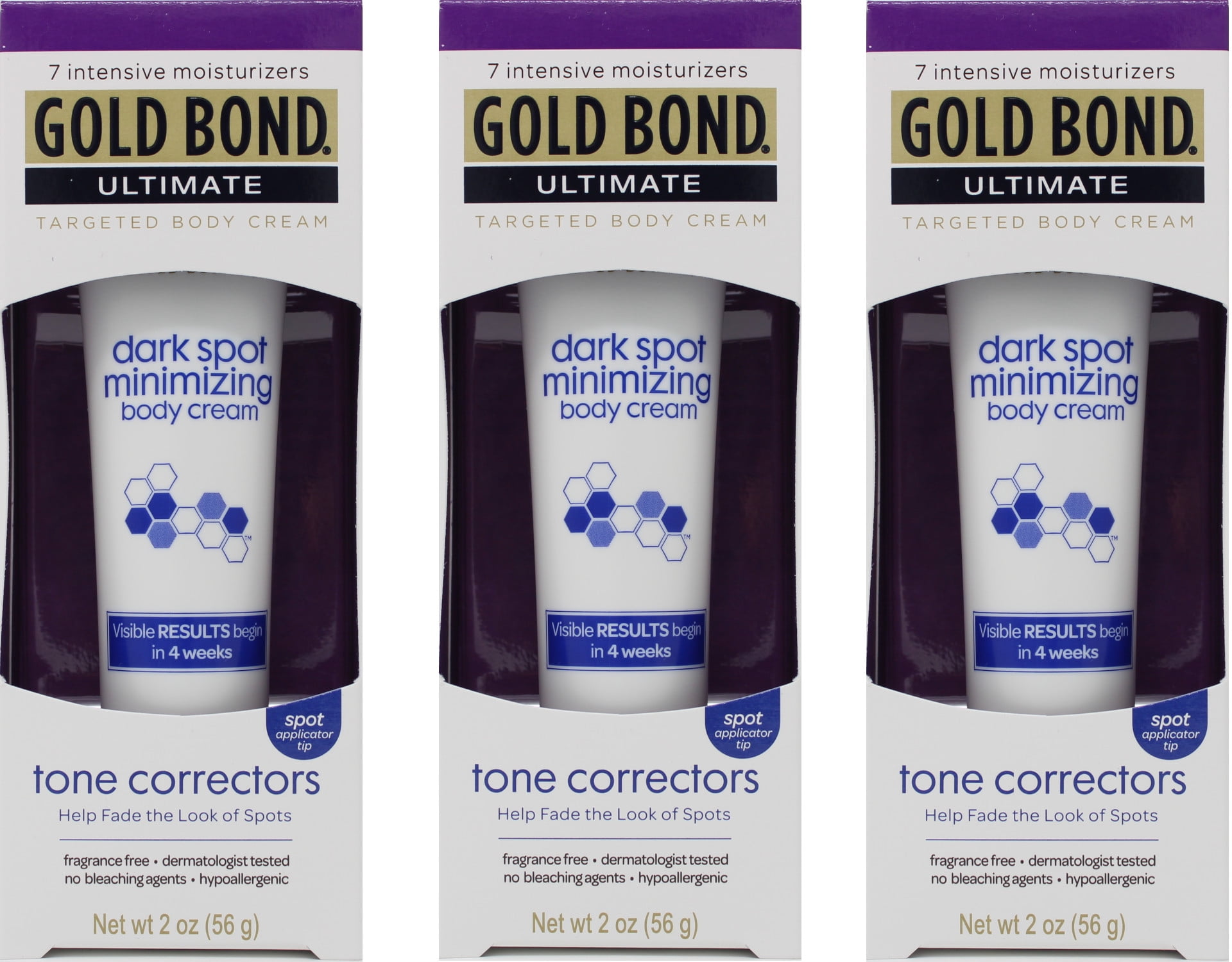 Gold Bond Ultimate 3 Pack Dark Spot Minimizer Body Cream, Fade ...