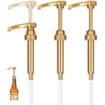 thumbnail image 1 of 3-Pack Gold Little Squirt Syrup Pumps for Coffee Syrup Bottles, Fits 750ml 25.4oz Torani, Skinny, DaVinci Bottles, Coffee Syrup Dispenser for Coffee Bar, 1 of 7