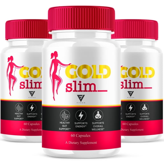 (3 Pack) Gold Slim Keto Supplement, GoldSlim Wellness Support (180 Capsules)