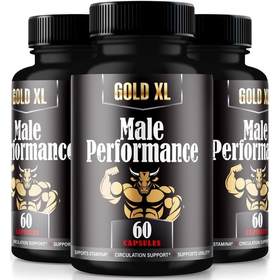 (3 Pack) Gold XL Supplement, Official GoldXL Pills, All-Natural Capsules To Support Physical Wellness and Energy, Nutritional Formula, Gold X L Premium Pastillas Review (180 Capsules)