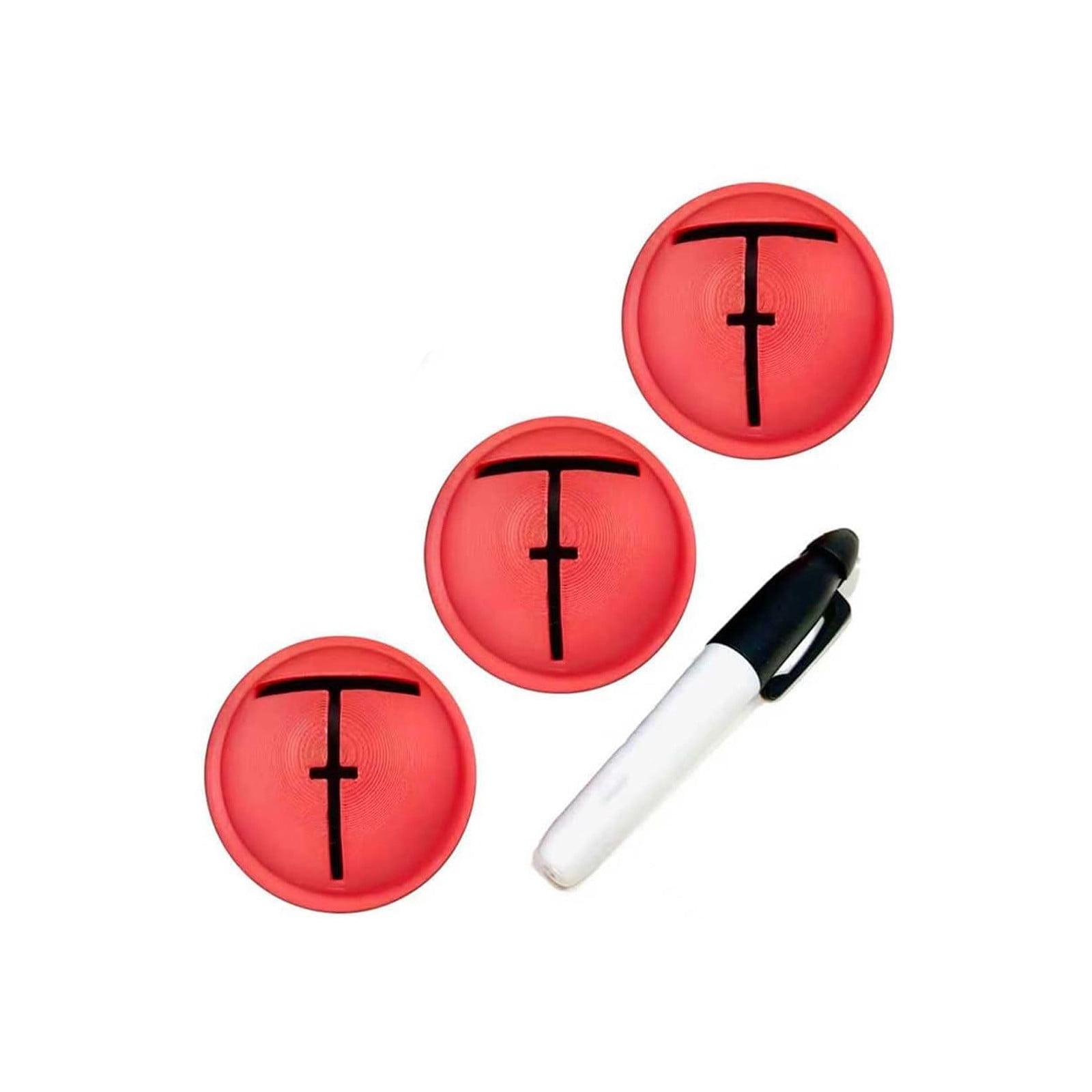 3-Pack Golf Ball Alignment Stencil Tool with Marker for Accurate ...