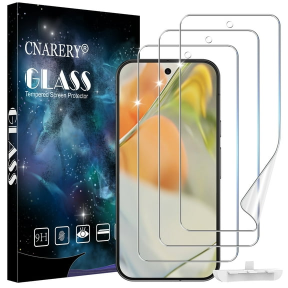 [3 Pack] Google Pixel 9 Screen Protector Flexible TPU [Not Glass], Fingerprint Unlock, Scratch Resistant, Easy Installation, Case Friendly, Bubble Free