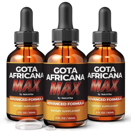 (3 Pack) Gota Africana Max – Natural Daily Liquid Formula Designed to Align with Fitness Goals, Support an Active Lifestyle & Body Balance | Just a Few Drops for a Fit-Focused Routine (90 Servings)