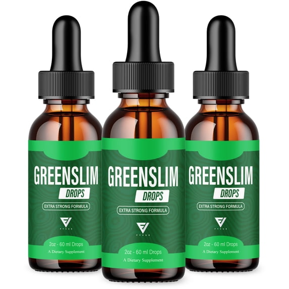 (3 Pack) GreenSlim Weight Management Liquid Supplement, Green Slim Drops (6oz)