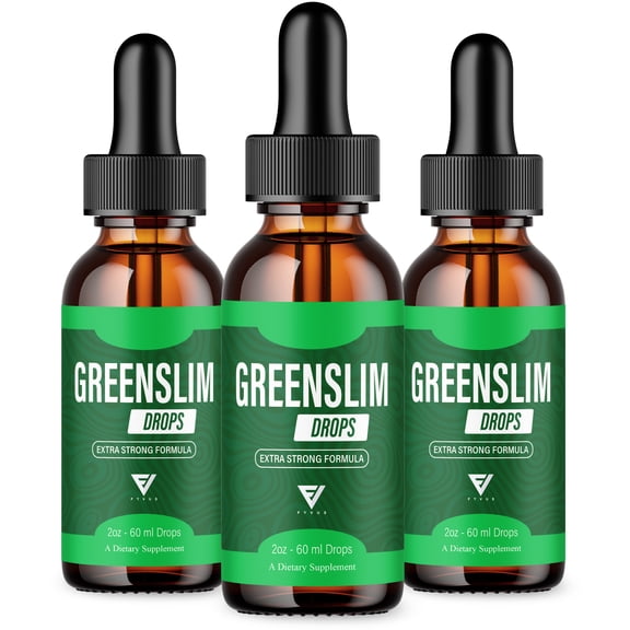 (3 Pack) GreenSlim Weight Management Liquid Supplement, Green Slim Drops (6oz)