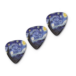 3 Pack Guitar Plectrums 0.46mm 0.71mm 0.96mm Professional Picks Decorative Plectrums for String Instruments