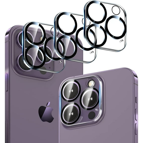 3-Pack HD Tempered Glass Camera Lens Protector for iPhone 14 Pro / iPhone 14 Pro Max