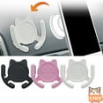 thumbnail image 1 of 3 Pack HOMEFOX Multi-Surface Holder Car Mount Compatible for Popsocket Holder Grips Hand-Free Device Accessories Desk Wall Mount Cute Cat Strong Adhesive Sticky Gel Pad, Black, White, Pink, 1 of 7