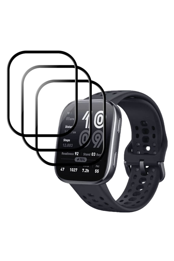 [3 Pack] HYRACPO Composite Material Screen Protector for Amazit Bip 6, Ultra Clear Scratch Resistant Watch Film