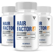 3 Pack Hair Factor 4 Advanced Supplement, HairFactor 4 Pills 180 Capsules