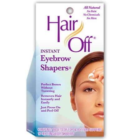 3 Pack Hair Off Instant Eyebrow Shapers 18 Each