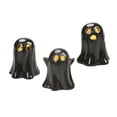 thumbnail image 1 of 3 Pack Halloween Ceramic Ghost Light Figurines, Warm LED Lighted Ghost Decor, Cute Desktop Ornament For Mantel Table Entryway Gothic Home Decor, 3.94 x 3.54 Inches, 1 of 6