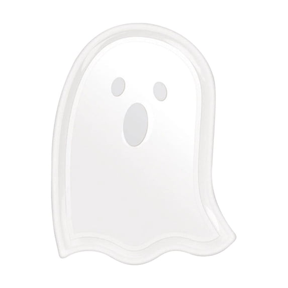 3 Pack Halloween PP Plastic Serving Trays For Fall Party Cartoon Pumpkin Ghost Bat Festive Reusable Flat Platter For Candy Fruit Dessert Display 6in B
