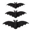 3-Pack Halloween Woven Wicker Bat Decor,Black Rattan Hanging Ornament for Indoor Outdoor Wall Porch Spooky Display Gift