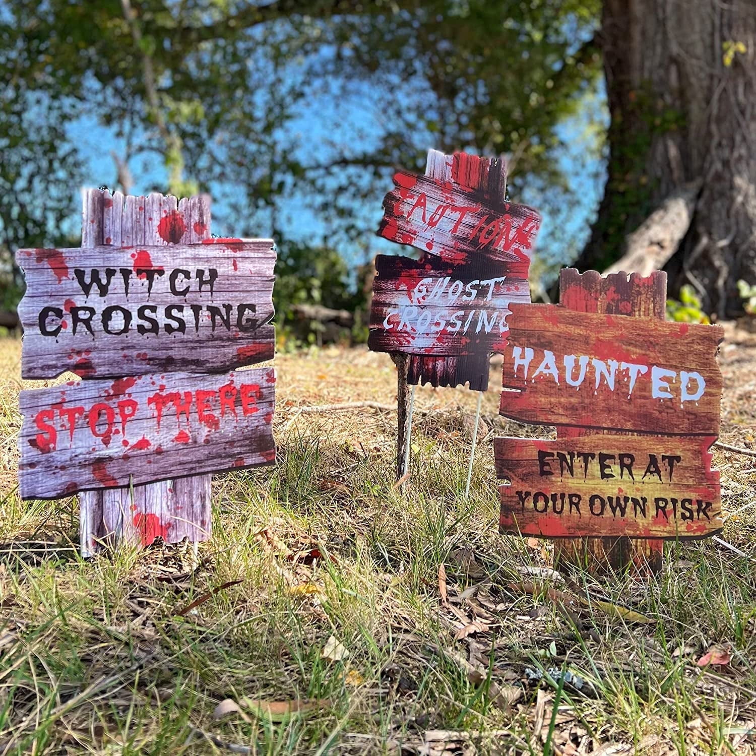 Halloween Decor Outdoor Yard Signs Halloween Decorations 6 Pack