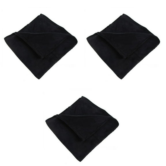 3 Pack Hamper Bed Blanket Flannel Bedding Lightweight Blanket Kids Basket Solid Color Blanket Flannel Blacnket Office