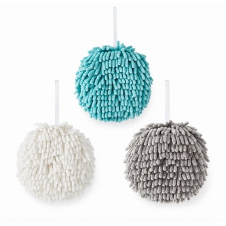 3 Pack Hand Towel Balls, Hanging Hand Towels for Bathroom, Kitchen and Home Use, TIKA
