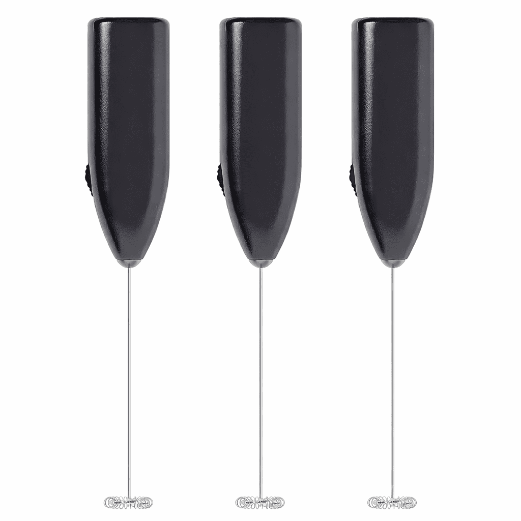 (3-Pack) Handheld Milk Frother Electric Drink Mixer for Coffee, Lattes, Cappuccino, Matcha & Protein Shakes