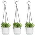 thumbnail image 1 of 3 Pack Hanging Planter,Bexikou 4.5 Inch Hanging Planters Flower Pots for Indoor Outdoor Plants,Plastic Hanging Basket Plant Hanger with Drainage Holes for Garden Home Balcony, 1 of 7