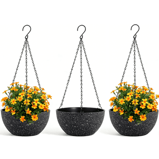 Veadek Geo Series Trough Hanging 32" Planter - 2-Pack Black - Walmart.com
