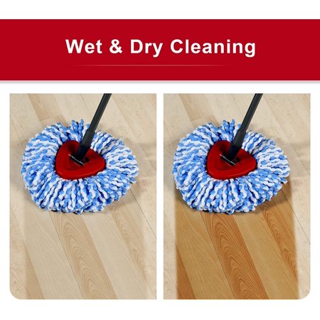 [3 Pack] Haomacro Mop Replace Heads Compatible with O Cedar RinseClean 2-Tank System, Spin Mop Refill Heads Replacements, Easy to Replace, Microfiber, Machine Washable