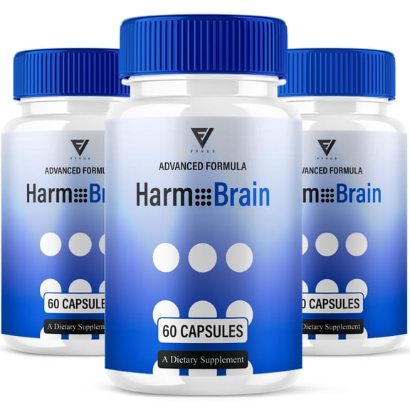 (3 Pack) Harmo Brain Focus Supplement, HarmoBrain Pills Support (180 Capsules)