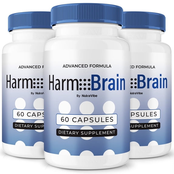 (3 Pack) HarmoBrain – Daily Formula with a Natural Blend to Help Maintain Focus, Memory & Concentration | Clean, Gentle, Easy-to-Swallow Harmo Brain Capsules for Everyday Sharpness (180 Capsules)