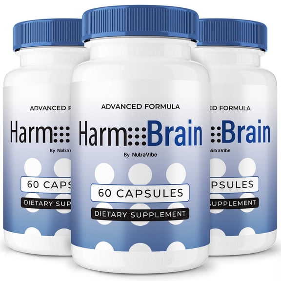 (3 Pack) HarmoBrain Daily Formula with a Natural Blend to Help Maintain Focus, Memory & Concentration | Clean, Gentle, Easy-to-Swallow Harmo Brain Capsules for Everyday Sharpness (180 Capsules)
