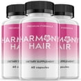 thumbnail image 1 of (3 Pack) Harmony Hair - Dietary Supplement for Hair Support - Revive and Nourish Hair Growth Advanced Formula - Boost Shine & Thickness - 180 Capsules, 1 of 2
