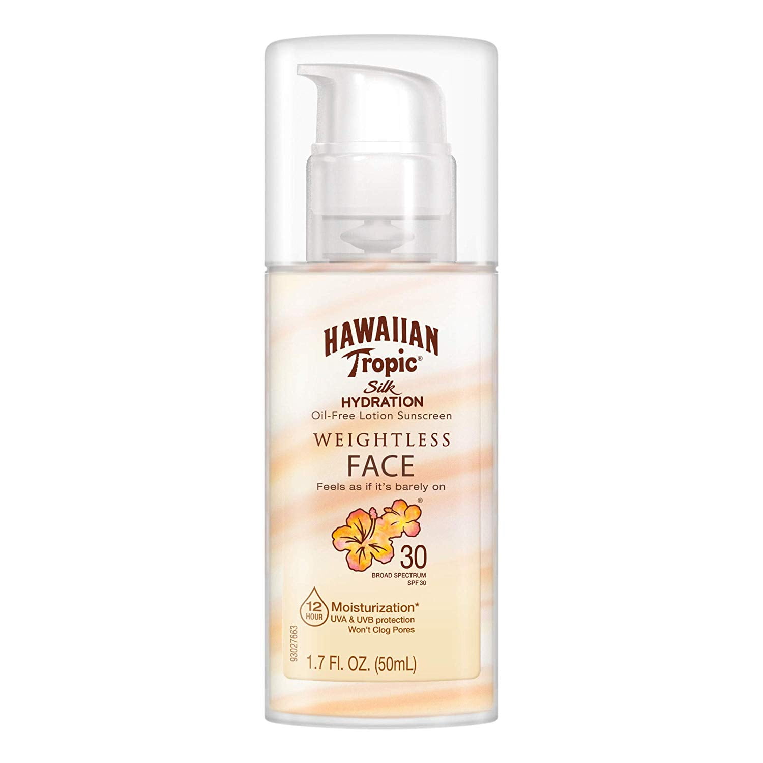 3 Pack Hawaiian Tropic Silk Hydration Wightless Face SPF 30 Sunscreen 1.7 OZ