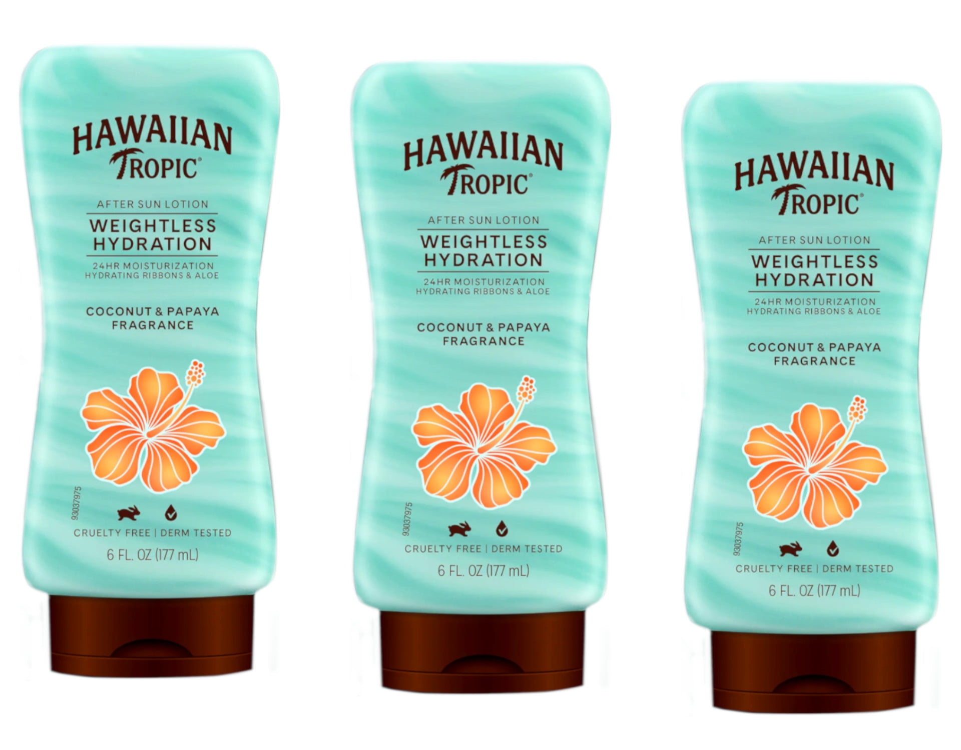 3 Pack Hawaiian Tropic Weightless Hydration After Sun Lotion, 6 Ounce