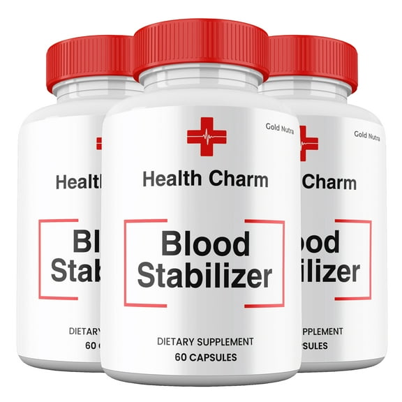 (3 Pack) Health Charm Blood Support Capsules, Health Charm Pills Max Strength Supplement All Natural Premium Formula Circulation, 30 Day Supply per Bottle