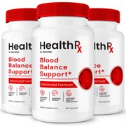 3 Pack Health RX Capsules - Official HealthRX Pills to Maintain Overall Health, All Natural Blood Formula For Healthy and Stable Levels, Health R X Review 180 Capsules