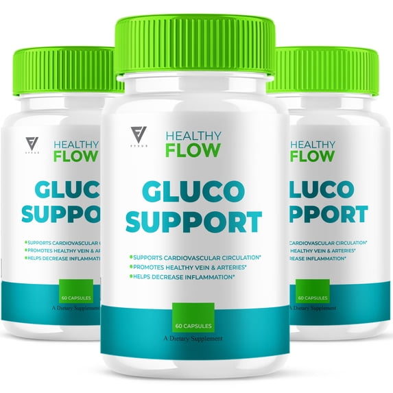 (3 Pack) Healthy Flow Gluco Support HealthyFlow Glycogen Pills (180 Capsules)