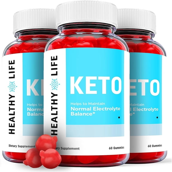 (3 Pack) Healthy Life Keto ACV Gummies - Apple Cider Vinegar Supplement for Weight Loss - Energy & Focus Boosting Dietary Supplements for Weight Management & Metabolism - Fat Burn - 180 Gummies