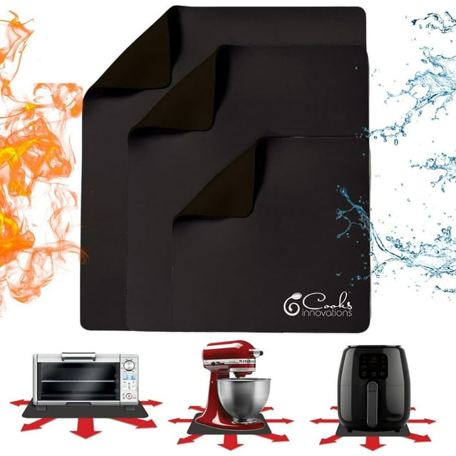 3 Pack Heat Resistant Mats For Countertop, Air Fryer Heat Pad Protector, Appliance Sliders For