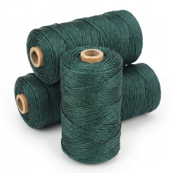 3 Pack Heavy Duty Nylon Twine 2.1mm Green 2262ft 3 Rolls
