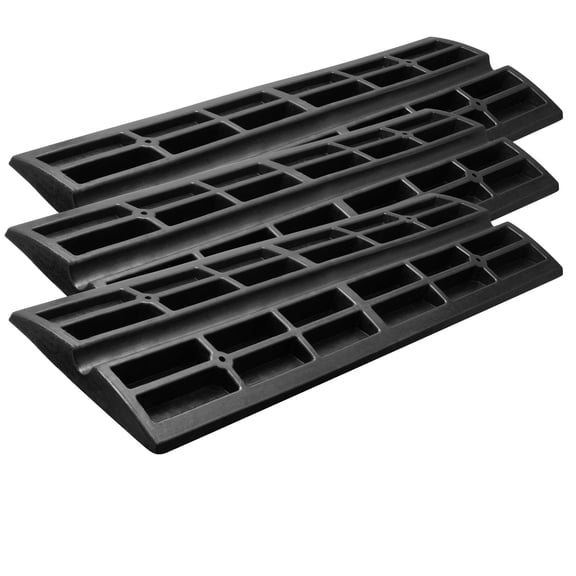 3-Pack Heavy Duty Rubber Curb Ramps, 33069 lbs Capacity - Expandable Driveway/Sidewalk Ramps for Loading Dock, Garage (2.6" Height)