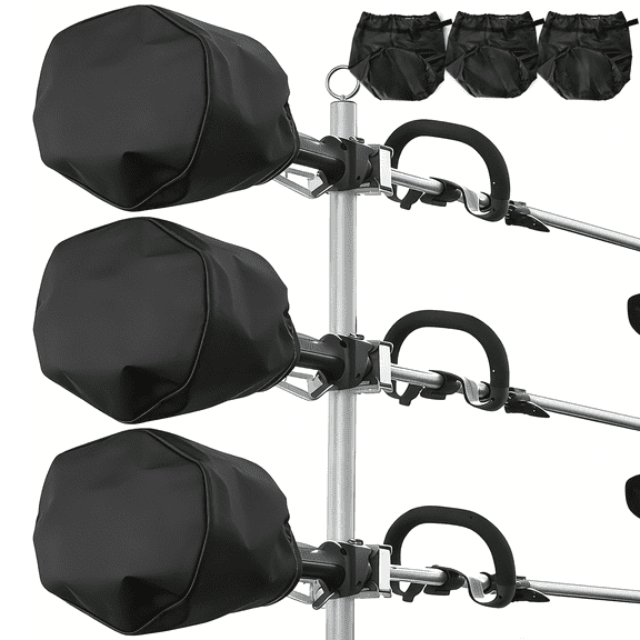 3-Pack Heavy Duty Waterproof Trimmer Engine Covers, Universal Protective Hood for Lawn Mowers, Pole Saws, Brush Cutters, and Hedge Trimmers, Black