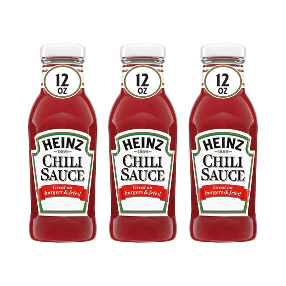 (3-Pack) Heinz Chili Sauce, 12 oz. Bottle