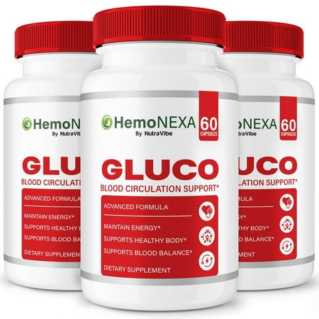 (3 Pack) HemoNEXA – Original Formula with a Clean Blend to Support Circulation, Natural Energy & Balanced Levels | Just 2 Easy-to-Swallow Pills Daily (180 Capsules)