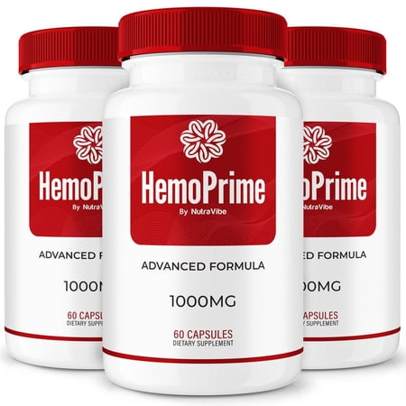 (3 Pack) HemoPrime – Original Formula with a Clean Blend to Support Healthy Circulation, Natural Energy & Balanced Levels | Just 2 Easy-to-Swallow Pills Daily (180 Capsules)