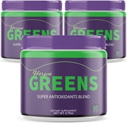 3 Pack Herpa Greens, Official Natural Weight Loss Supplement, Daily Nutritional Powder for Digestive Wellness and Weight Management, HerpaGreens Reviews 90 Servings