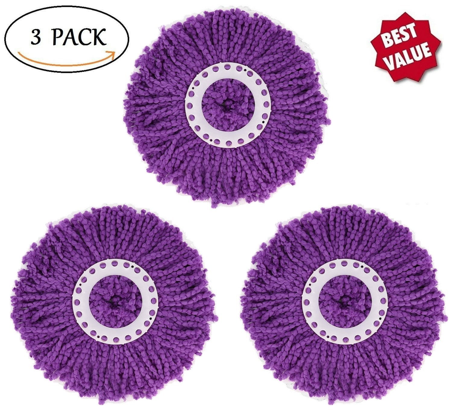 3 Pack High Quality Replacement Micro Mop Head Refill For Standard