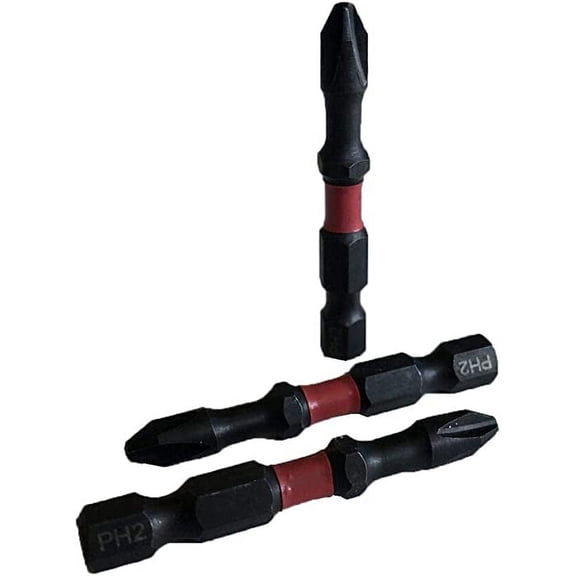 3-Pack High Torque #2 Phillips Bits (1/4" Quick Change)