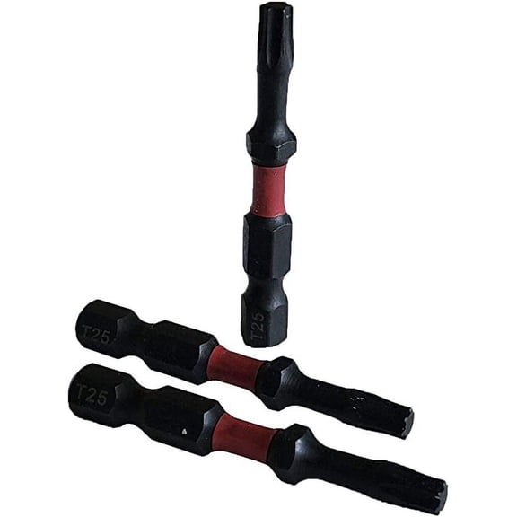 3-Pack High Torque T25 Torx Bits (1/4" Quick Change)